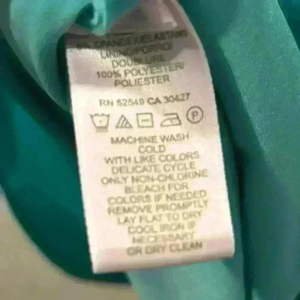 Sigrid Olsen Turquoise Cocktail Party Wrap Style Dress - Picture 6 of 7